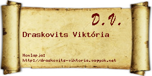 Draskovits Viktória névjegykártya